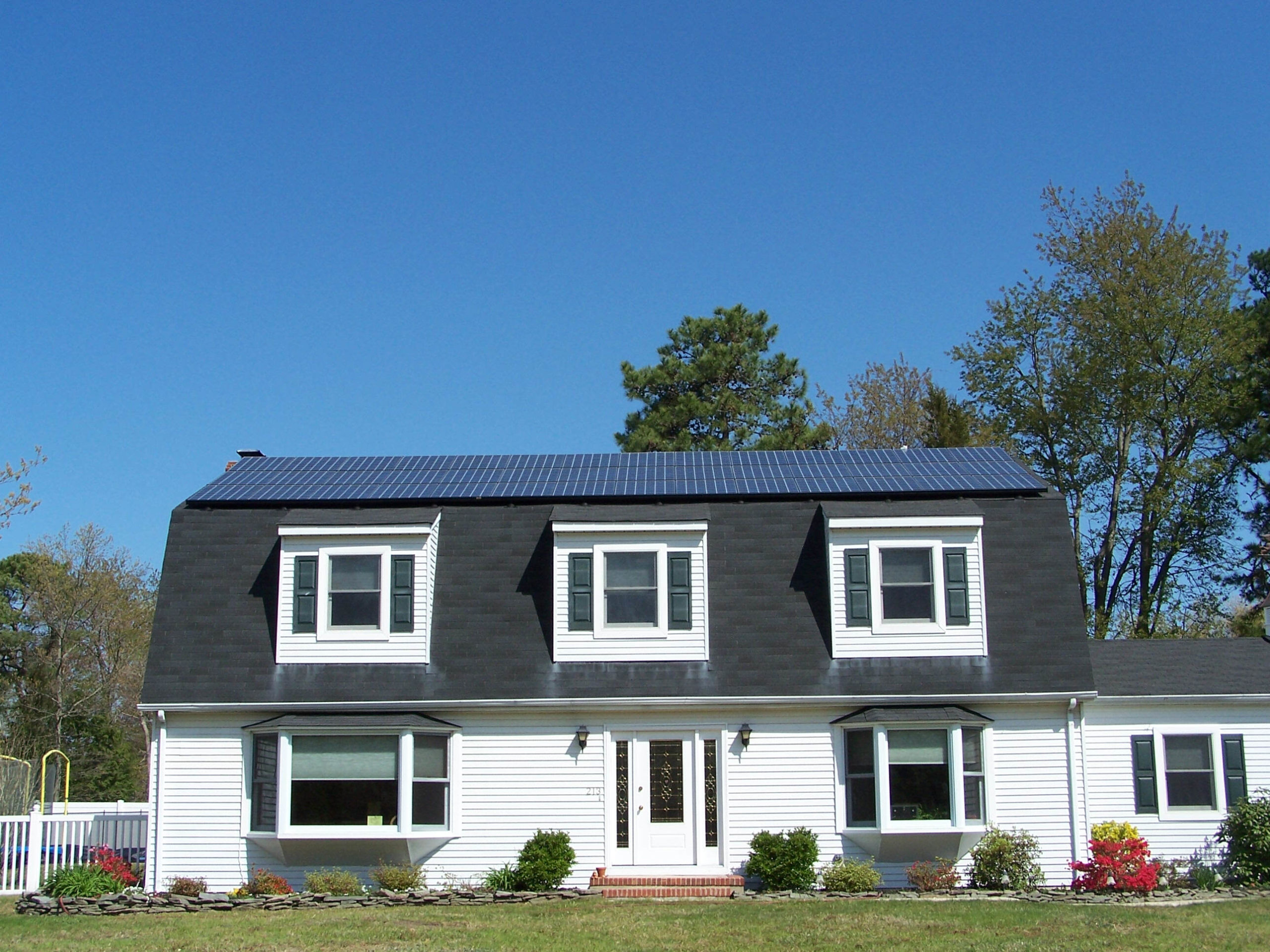 Solar panel installation on home
