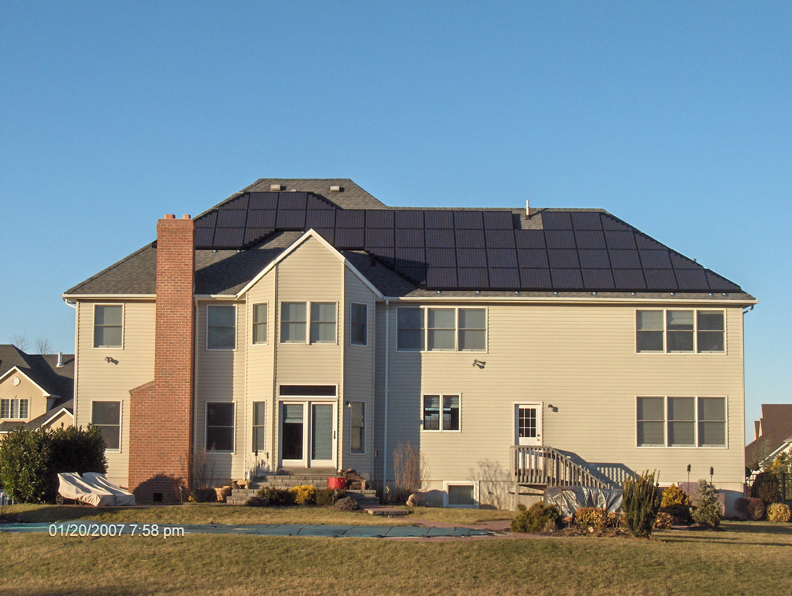 house with solar installation