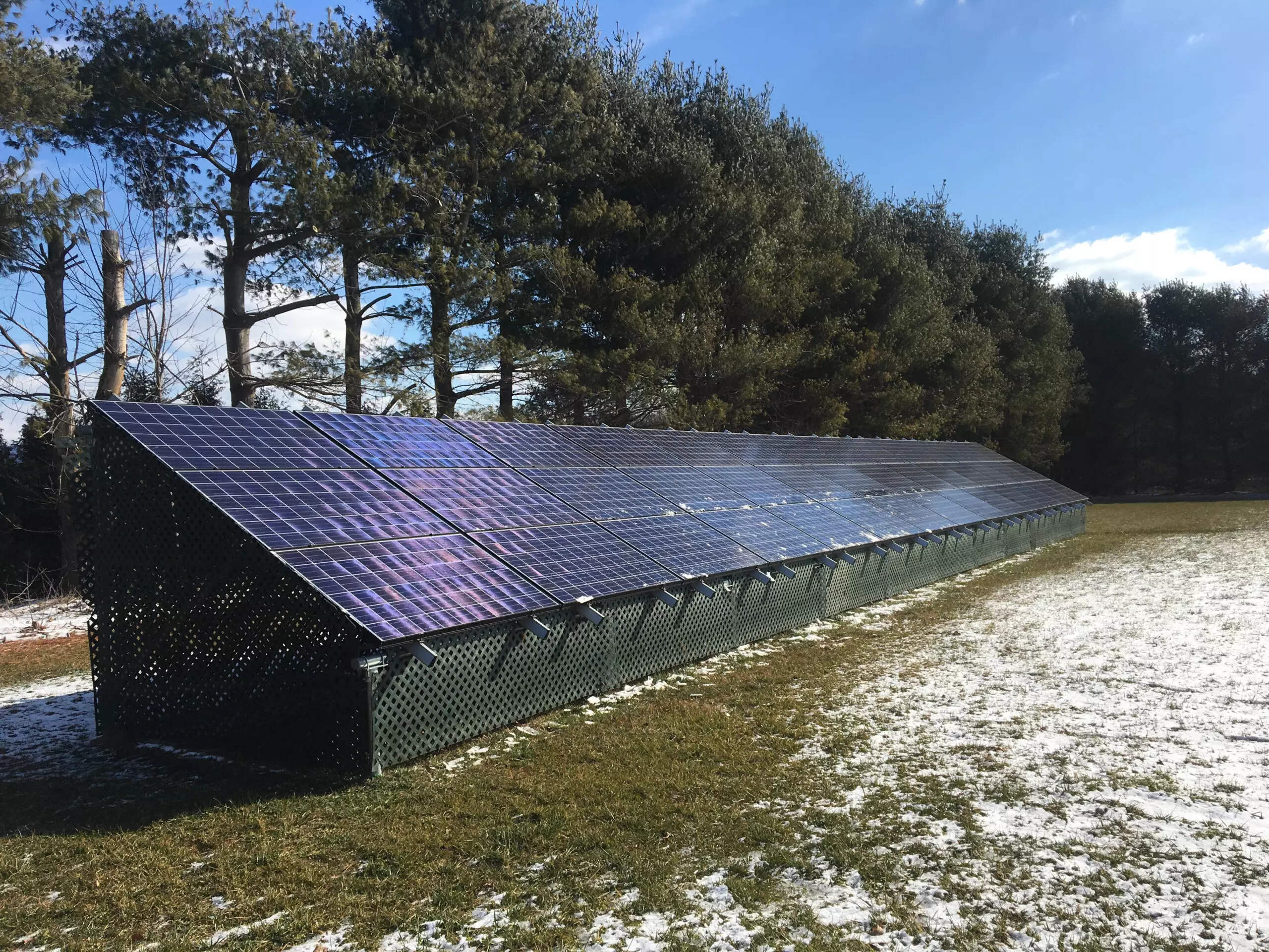 Field Solar Power Installation