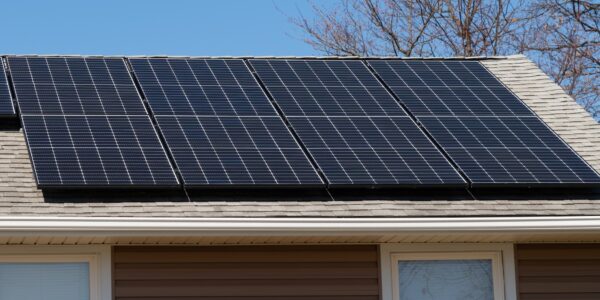 Solar Panels Installed On The Roof Of The House