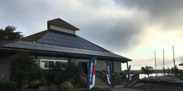 Commercial Solar Panel Installation Atop Small New Jersey Business